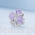 Charms ze srebra próby 925 Fioletowy kwiat ozdobiony kryształkami G731