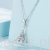 Charms ze srebra próby 925 Wieża Eiffla ozdobiona kryształkami G752