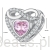 Wielkość koralika charms ze srebra próby 925 beads Serce ozdobione kryształkami