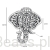 Wielkość koralika charms ze srebra próby 925 beads - Hinduski słoń