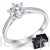 Eleganckie prezentowe pudełeczko gratis do srebrnego pierścionka z Moissanitem 0,8 ct