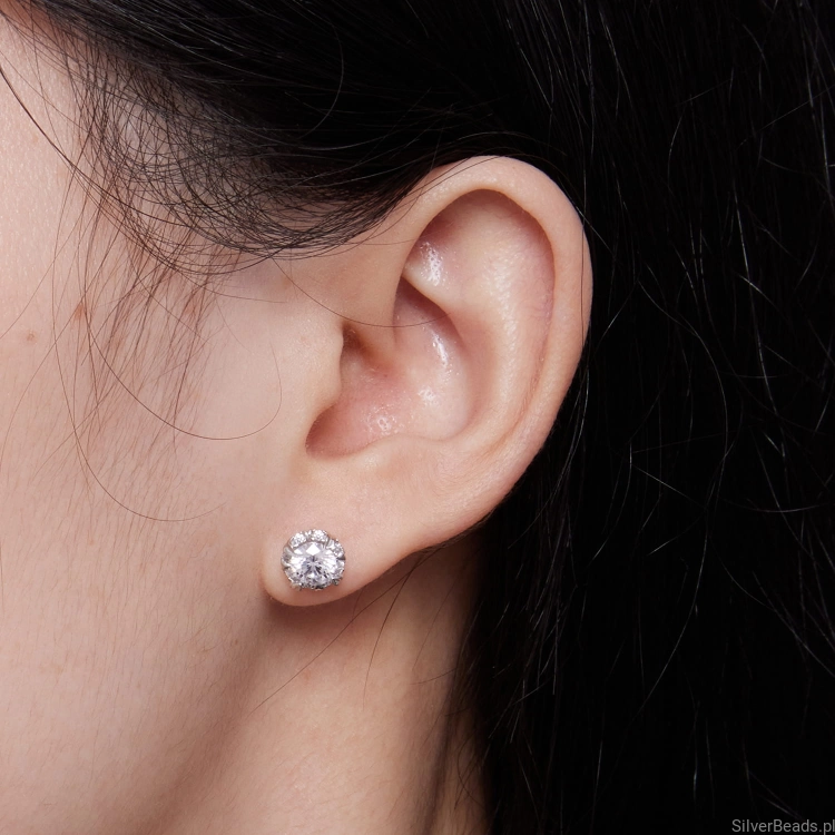 Eleganckie srebrne kolczyki na prezent