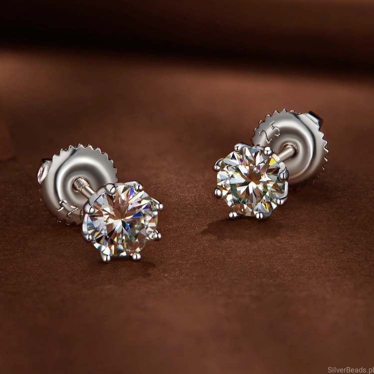 Tylko certyfikowane Moissanity w kolczykach SilverBeads