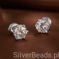 Srebro 925 kolczyki z Moissanitem zamiast Diamentu