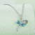 Charms srebro 925 Niebieska ważka ozdobiona kryształami koralik do bransoletki modułowej charms