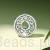 Charms srebro 925 Spinka ze srebra i zielonych kryształów koralik do bransoletki modułowej charms