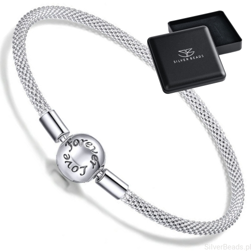 _Eleganckie prezentowe pudełeczko gratis do srebrnej eleganckiej bransoletki modułowej w rozmiarach 21 cm 19 cm i 17 cm