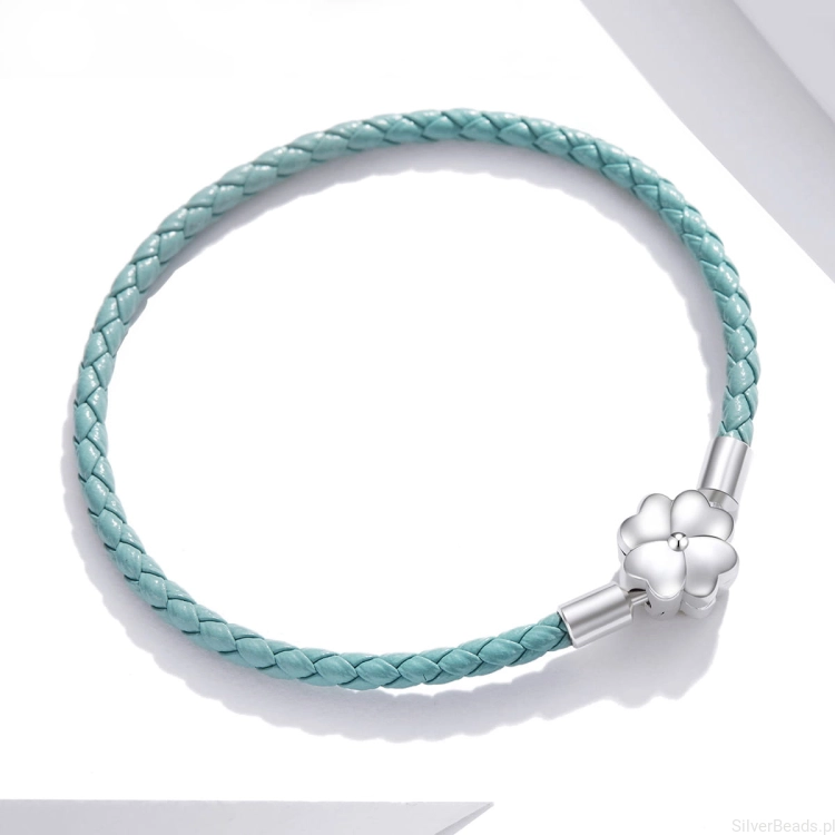 Skurzana bransoletka do koralików charms