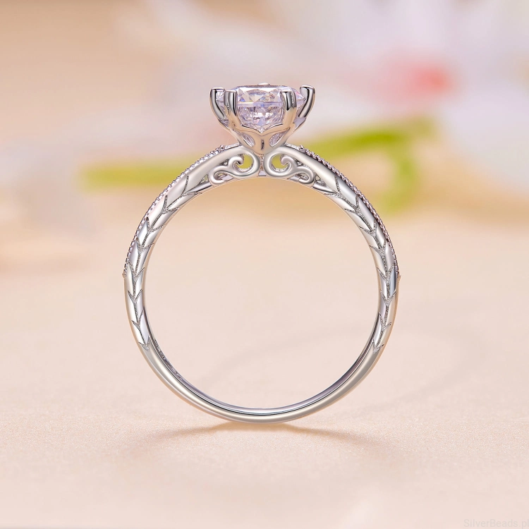 Srebro 925 pierścionki na zaręczyny.