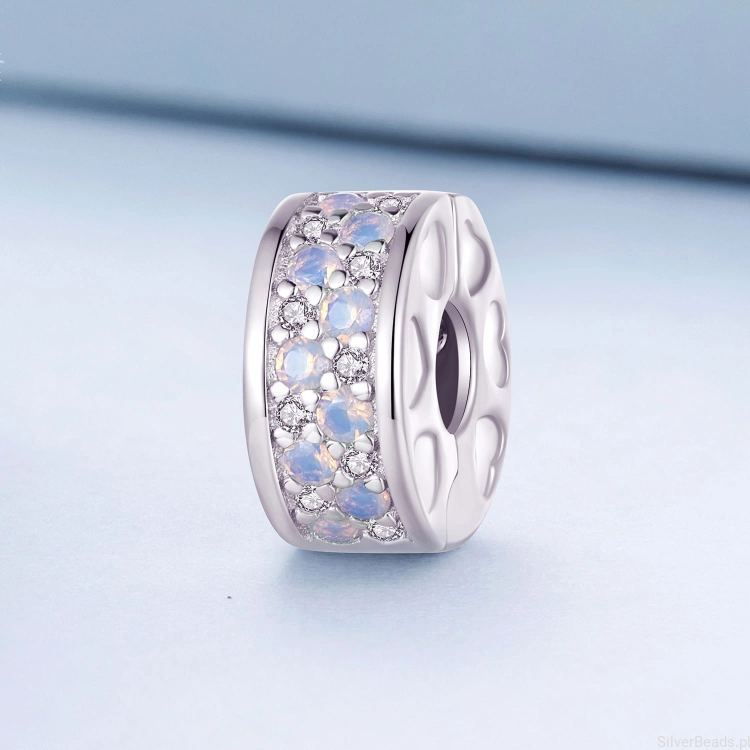 Charms ze srebra próby 925 Spinka ozdobiona kryształami