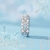 Charms srebro 925 Spinka ozdobiona płatkami śniegu i kryształami koralik do bransoletki modułowej charms
