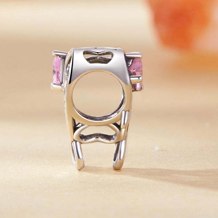 Charms srebro 925 serce wiara koralik do bransoletki modułowej charms