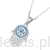 Srebrny naszyjnik Amulet ręka Fatimy ozdobiona kryształkami