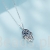 Srebrny Amulet ręka Fatimy ozdobiona kryształkami