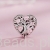Charms srebro 925 Serce z różowymi kwiatami koralik do bransoletki modułowej charms