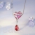 Charms srebro 925 Kryształowe serce z różą i wężem ozdobione wiszącym kryształkiem koralik do bransoletki modułowej charms