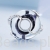 Charms srebro 925 Szklany koralik otoczony gwiazdkami koralik do bransoletki modułowej charms