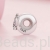Charms srebro 925 Stoper srebrne dziecięce stópki z kryształkami koralik do bransoletki modułowej charms