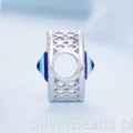 Charms ze srebra próby 925 Oko proroka ozdobione kryształami