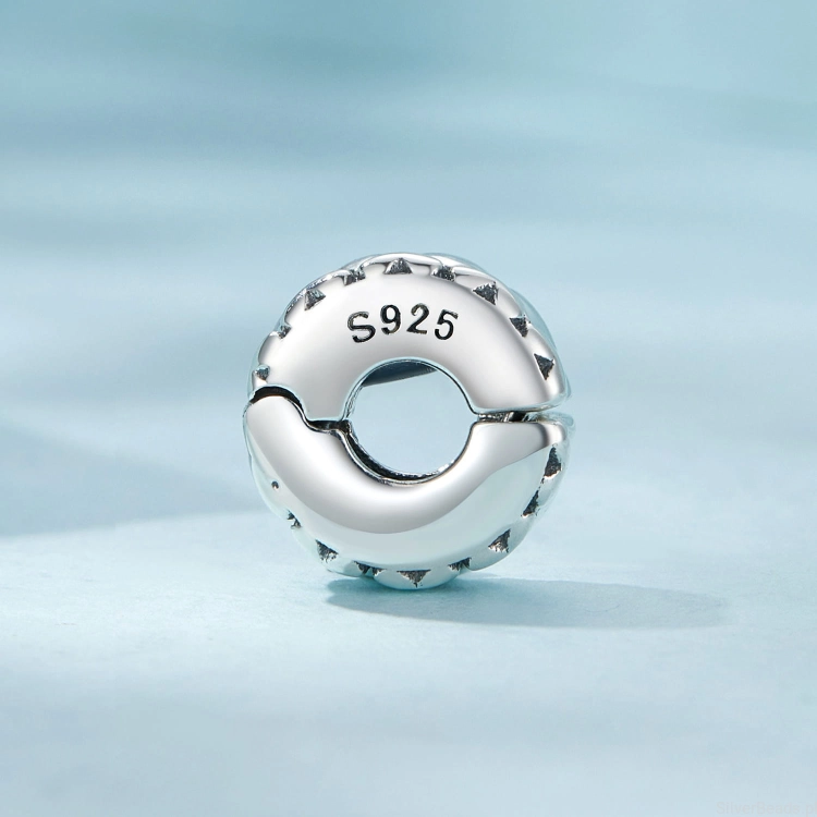 Charms srebro 925 Spinka z połączonych serduszek koralik do bransoletki modułowej charms