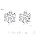 Wymiary wielkość srebrnych kolczyków. Srebrne kolczyki węzeł celtycki