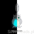 Srebrna zawieszka charms próby 925 sowa