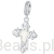 Krzyż świecący w ciemności srebrny charms zawieszka beads