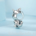 srebrny charms próba 925 mały smok