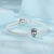 Charms srebro 925 Czaszka z kryształową koroną koralik do bransoletki modułowej charms