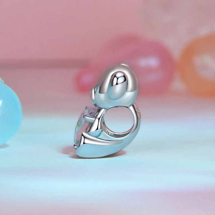 srebrny charms próba 925 miś