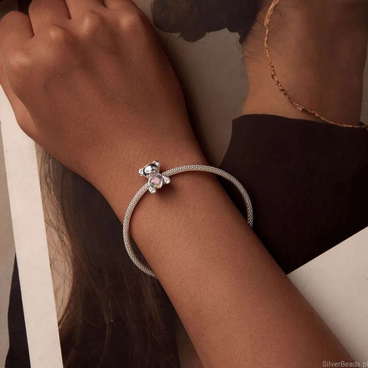 Uniwersalny charms miś do bransoletek modułowych Pandora, Apart, Yes, Kruk i innych.