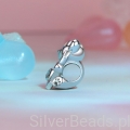srebrny charms próba 925 miś