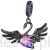 Czarny łabędź z kryształami srebrny charms zawieszka beads srebro 925