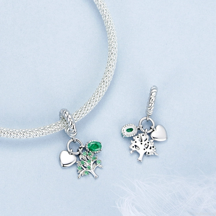 srebrny charms próba 925 drzewo rodzinne