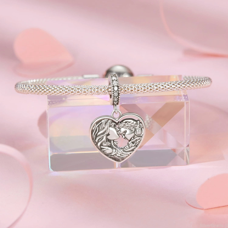 Charms srebro 925 mama z dzieckiem do bransoletki modułowej charms