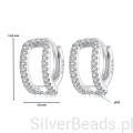 Wymiary wielkość srebrnych kolczyków. Srebrne kolczyki podwójne koła