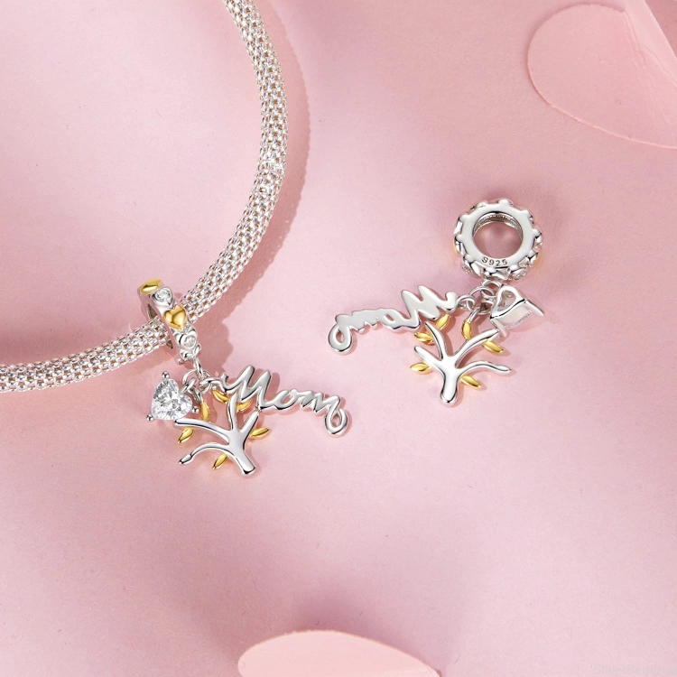 Charms ze srebra próby 925 drzewo życia pozłacane