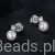 Srebrne  kolczyki perły Moissanity 0,1  ct