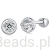 Srebrne kolczyki sztyfty Moissanity 0,1  ct srebro 925