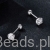 Srebrne kolczyki Moissanity 0,1  ct