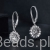 srebrne kolczyki Moissanit 1,0 ct  bigiel angielski