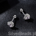 kolczyki serduszka Moissanity 0,15 ct srebro 925