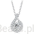 Srebrny naszyjnik Moissanit 1,0 ct srebro 925