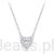 Srebrny naszyjnik serduszko Moissanit 0,3 ct srebro 925