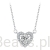 Srebrny naszyjnik serce Moissanit 0,5 ct srebro 925