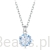 Srebrny naszyjnik niebieski Moissanit 1,0 ct srebro 925