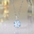 Srebrny naszyjnik niebieski Moissanit 1,0 ct srebro 925