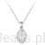 Srebrny naszyjnik owalny Moissanit 1,0 ct srebro 925