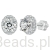 Srebrne kolczyki sztyfty zakręcane gwiazdką Moissanity 0,5 ct srebro 925