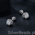 Srebrne kolczyki Moissanity 0,5 ct srebro 925